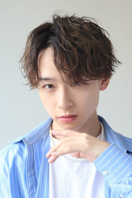 MEN'SHAIR波巻き束感マッシュパーマ