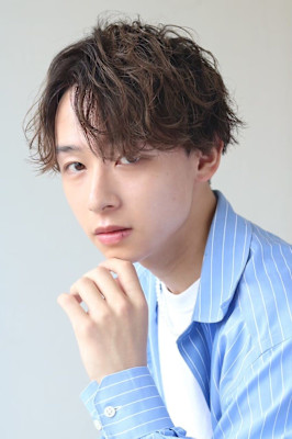 【soy-kufu】波巻きパーマ風センターMEN'SHAIR