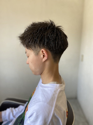 MEN’S HAIR アッシュブラック束感ショートマッシュパ