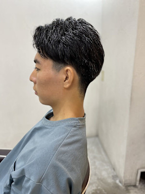 MEN’S HAIR カルマパーマのアッシュブラック