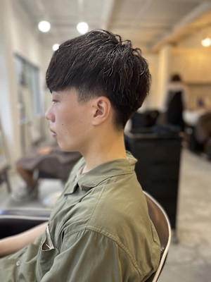 MEN’S HAIR カルマパーマのアッシュブラック