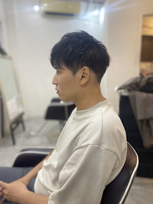 MEN'S HAIR束感ショート波巻きカルマパーマ
