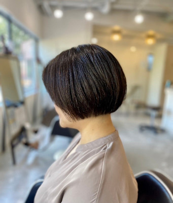 大人可愛い20代30代40代◎前髪パーマアッシュカラーのショ