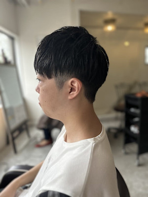 MEN’S HAIR マッシュパーマアッシュブラックカルマパ