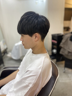 MEN’S HAIR マッシュパーマアッシュブラックカルマパ