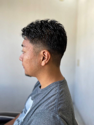 MEN’S HAIR マッシュパーマアッシュブラックカルマパ