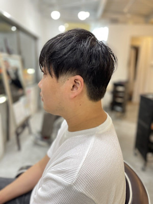 MEN’SHAIRアッシュブラックマッシュヘアカルマパーマ