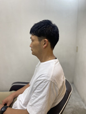 MEN’S HAIR マッシュパーマアッシュブラックカルマパ