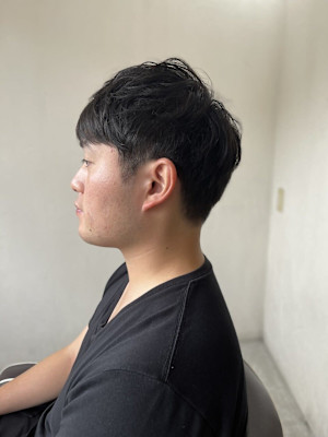 MEN’S HAIR マッシュパーマアッシュブラックカルマパ