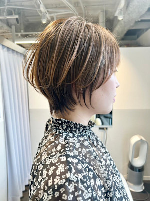 ◇大人可愛い40代50代60代ショートボブショート白髪ぼかし