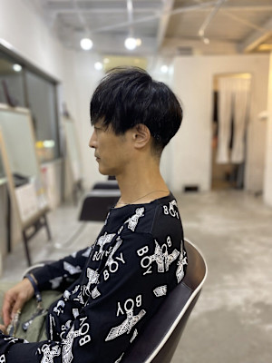 MEN’S HAIR マッシュパーマアッシュブラックカルマパ