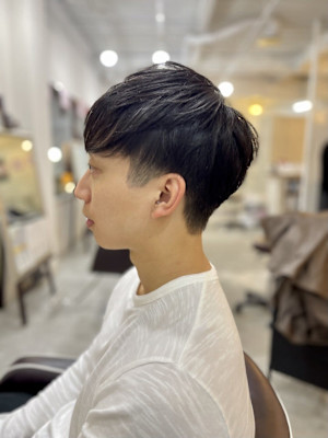 MEN’S HAIR マッシュパーマアッシュブラックカルマパ