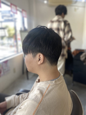 MEN’S HAIR マッシュパーマアッシュブラックカルマパ