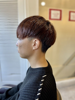 MEN’S HAIR マッシュパーマアッシュブラックカルマパ