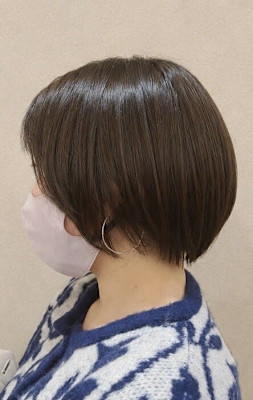 まろやかベージュのショートボブ