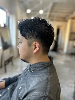 MEN’S HAIR マッシュパーマアッシュブラックカルマパ