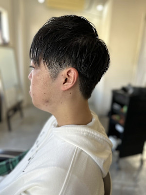 MEN'SHAIR マッシュパーマアッシュブラック