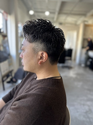 MEN'SHAIR マッシュショート アッシュブラック