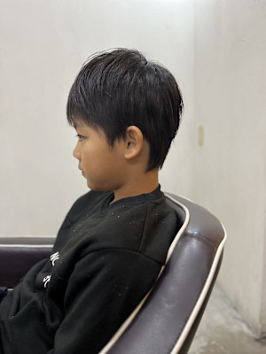 MEN'S HAIRマッシュパーマアッシュブラックウルフ