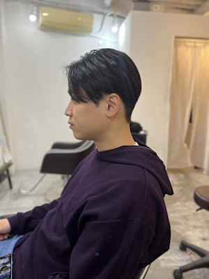 MEN'S HAIRカルマパーママッシュパーマアッシュブラッ