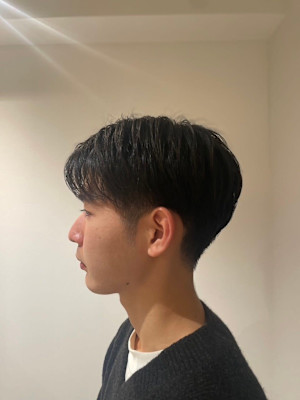 MEN’S HARE マッシュパーマアッシュブラック
