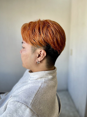 MEN’SHAIR刈り上げマッシュオレンジカラー