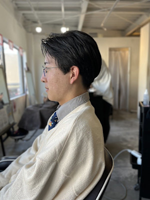MEN'S HAIRカルマパーママッシュパーマアッシュブラッ
