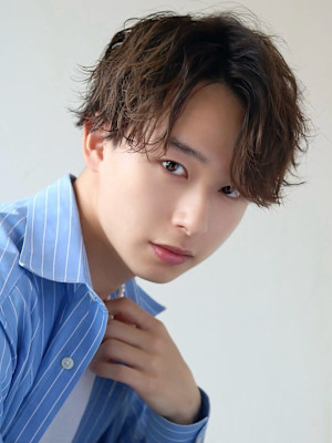MEN’S HAIR マッシュパーマアッシュブラックカルマパ