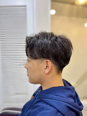 MEN’S HARE  マッシュパーマウルフアッシュブラック