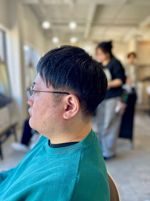 MEN’S HARE アッシュブラックマッシュパーマ