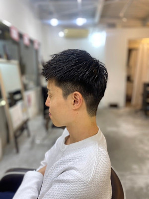 MEN’S HAIR マッシュパーマアッシュブラックカルマパ