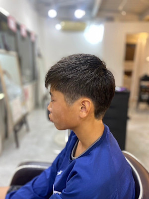 MEN’S HAIR マッシュパーマアッシュブラックカルマパ