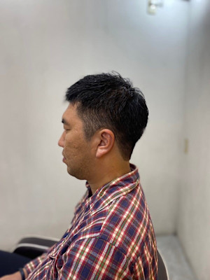MEN’S HAIR マッシュパーマアッシュブラックカルマパ