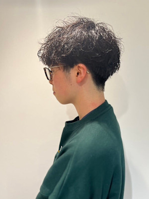 MEN'S HAIRカルマパーマのアッシュブラック