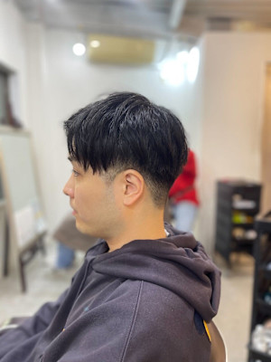 MEN’SHAIRアッシュブラックマッシュスタイル