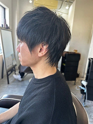 MEN'SHAIR アッシュブラックウルフ