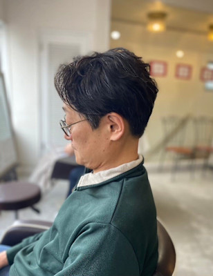 MEN'S HAIRカルマパーママッシュパーマアッシュブラッ