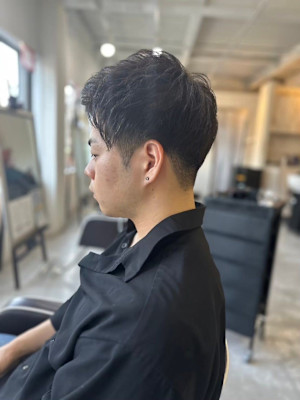 MEN’S HAIR マッシュパーマアッシュブラックカルマパ