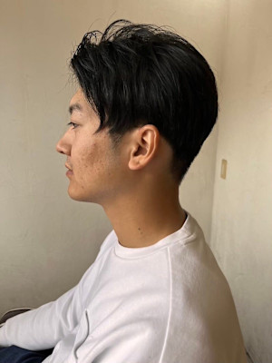 MEN'S HAIRカルマパーママッシュパーマアッシュブラッ