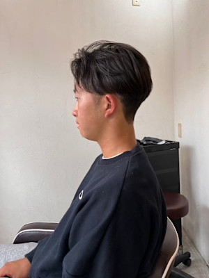MEN'S HAIRカルマパーママッシュパーマアッシュブラッ