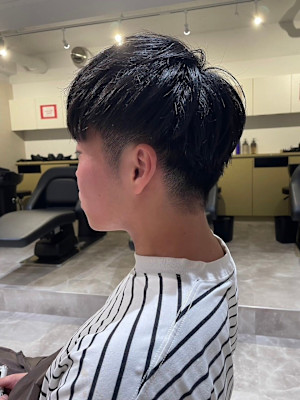 MEN'S HAIRマッシュパーマアッシュブラック