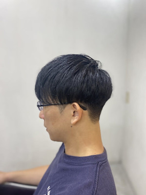 MEN’S HAIR アッシュブラック波巻きカルマパーマ