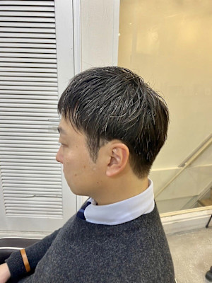 MEN’S HAIR アッシュブラックカルマパーマハイライト