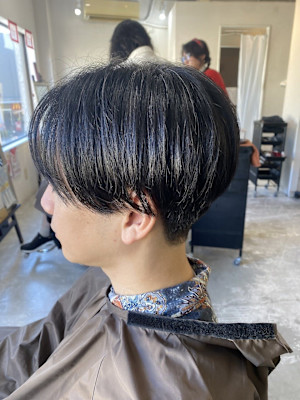 MEN’S HAIR マッシュパーマアッシュブラックカルマパ