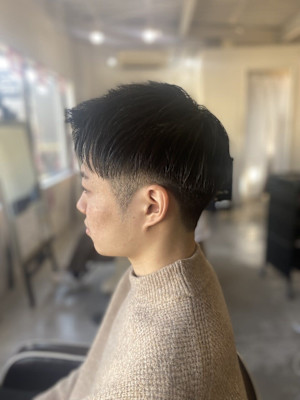 MEN’S HAIR マッシュパーマアッシュブラックカルマパ