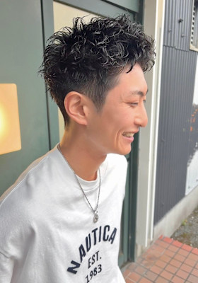 メンズ毛先が動く楽ちんパーマヘア