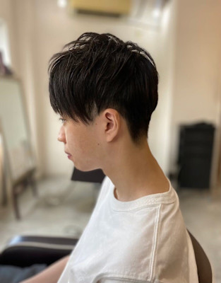 MEN'SHAIRアッシュブラックベリーショートダークアッシ