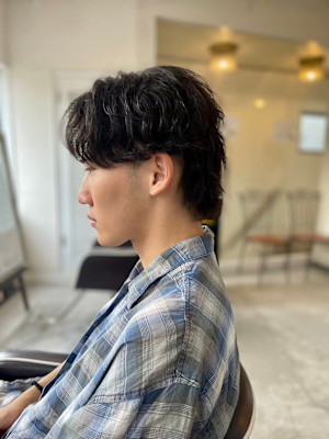 MEN'S HAIRカルマパーマアッシュブラック