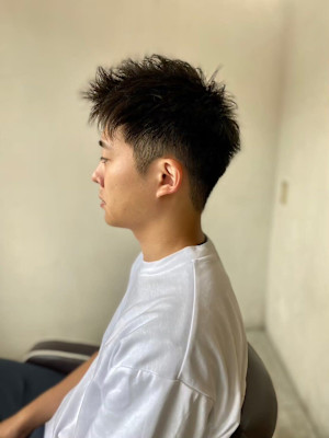 MEN'S HAIRダークアッシ刈り上げ