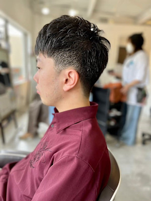 MEN'SHAIRアッシュブラックベリーショートダークアッシ